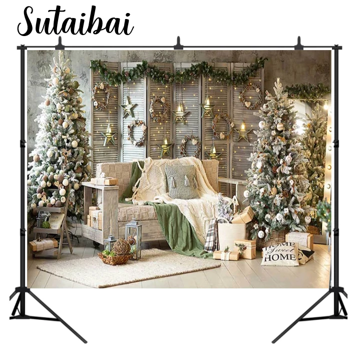Merry Christmas Photography Backdrop Christmas Tree Wooden Screen Sofa Decor Newborn Child Portrait Background Photo Studio
Merry Christmas Photography Backdrop Christmas Tree Wooden Screen Sofa Decor Newborn Child Portrait Background Photo Studio