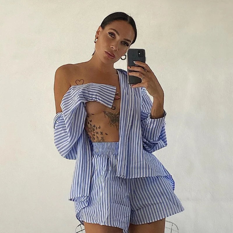Lounge Wear Sexy Casual Women Pajamas Pink Plaid Long Sleeve Shirt Tops and High Waist Mini Shorts Two Piece Set Tracksuit
Lounge Wear Sexy Casual Women Pajamas Pink Plaid Long Sleeve Shirt Tops and High Waist Mini Shorts Two Piece Set Tracksuit