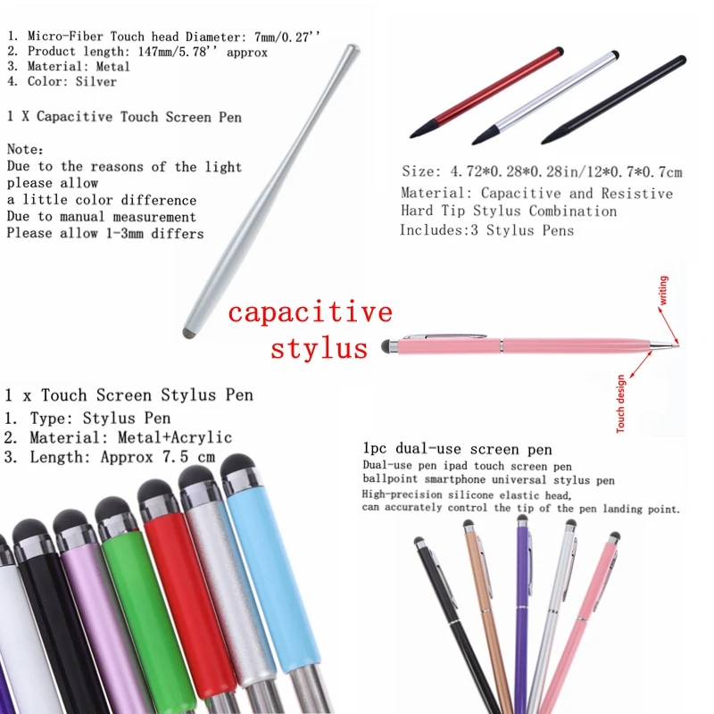 Hot Sale Universal Capacitive Stylus Pen Touch Screen Multi-Function Pen For iPhone/iPad/Tablet/PC Drawing Capacitive Pencil New
Hot Sale Universal Capacitive Stylus Pen Touch Screen Multi-Function Pen For iPhone/iPad/Tablet/PC Drawing Capacitive Pencil New