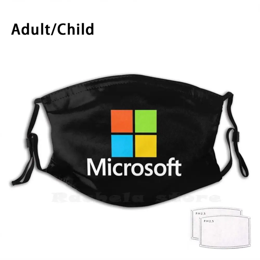 

Microsoft Type Mask Pm2.5 Filter Washable Adult Kid DIY Microsoft Azure Logo Tech Enterprise Technology Office Windows Bill