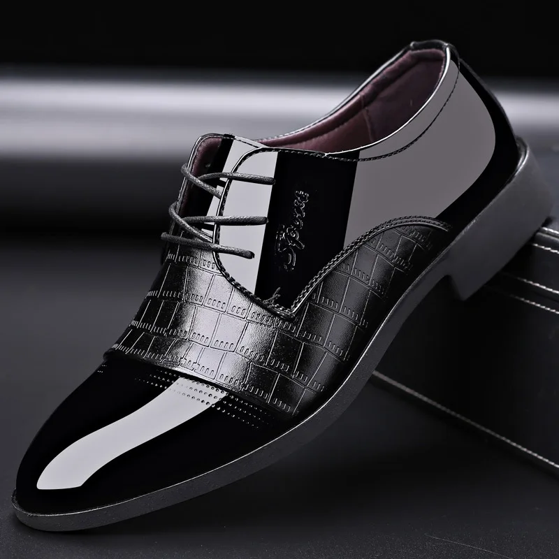 Men's Patent Leather Dress ShoesEmbossed PU Leather Fashion Men Shoes Male Business Wedding Brogue Shoes erf45
Men's Patent Leather Dress ShoesEmbossed PU Leather Fashion Men Shoes Male Business Wedding Brogue Shoes erf45
