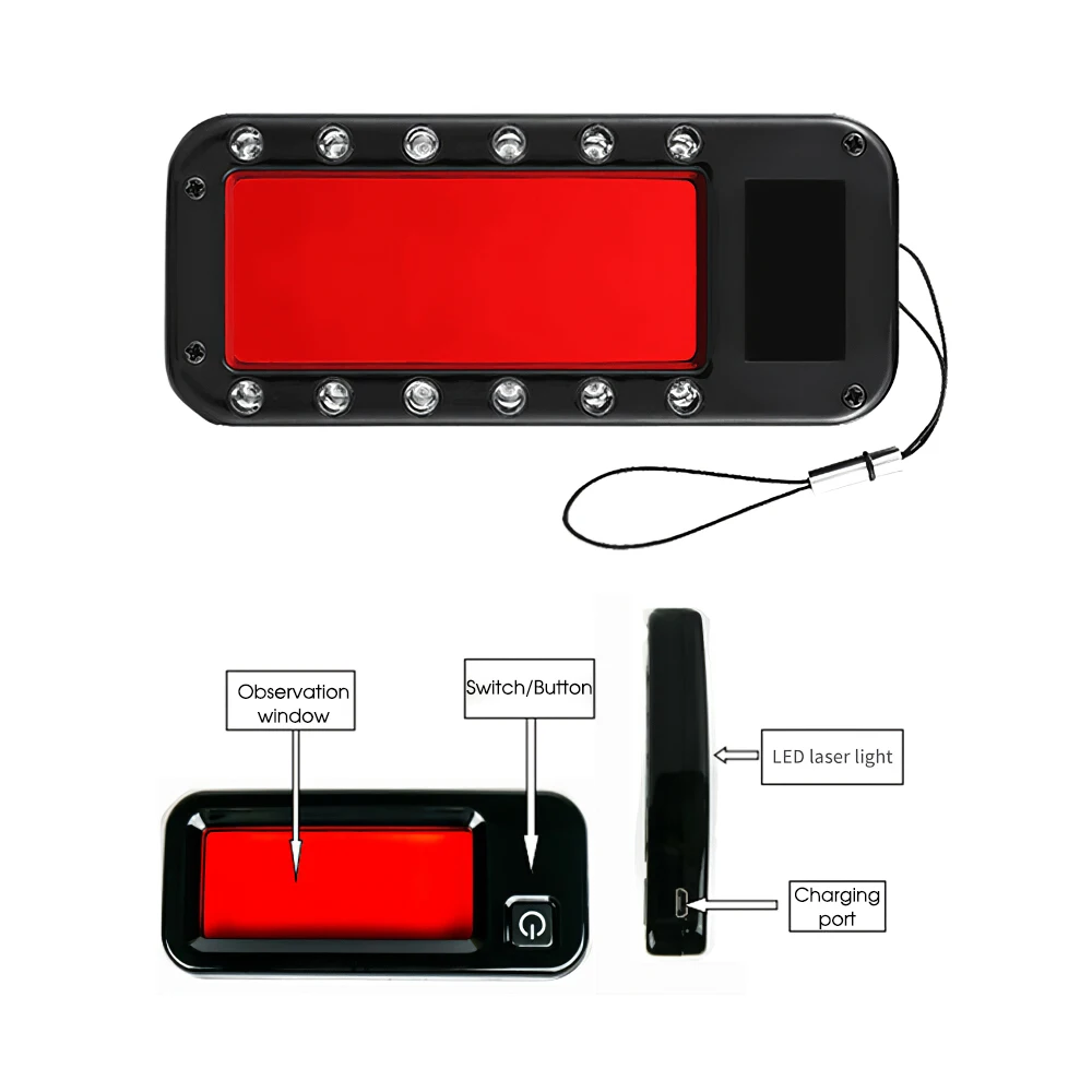 Handheld Anti Spy Detector Lens Detector Laser Scanner Anti-spy Camera Detector Candid Camera Finder with 12 LEDs Light
Handheld Anti Spy Detector Lens Detector Laser Scanner Anti-spy Camera Detector Candid Camera Finder with 12 LEDs Light