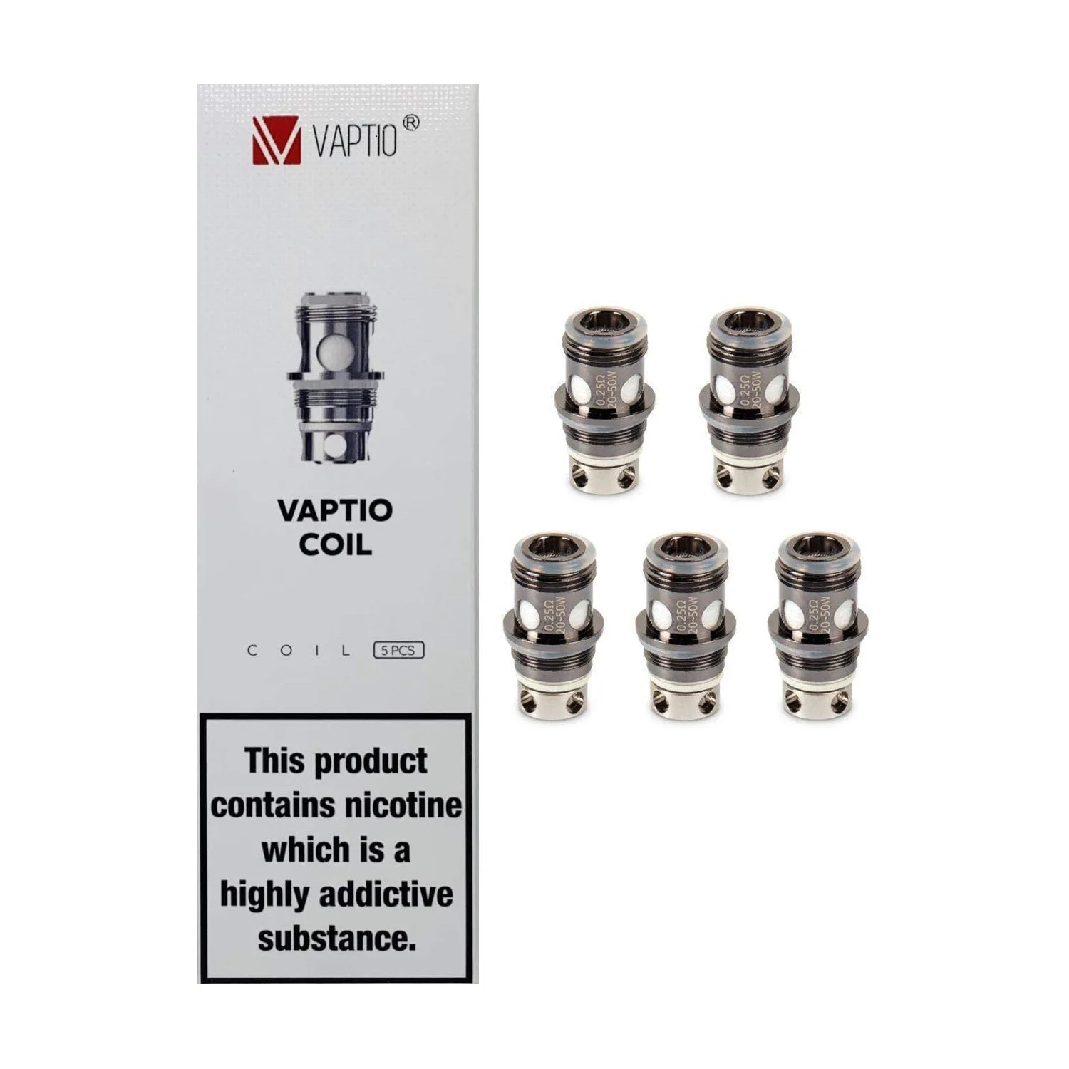 Спиральный стартовый набор Vaptio Solo2 Kit/C2 KIT 0.25ohm 5 шт./упак. катушка для C2/SOLO2 Сменное