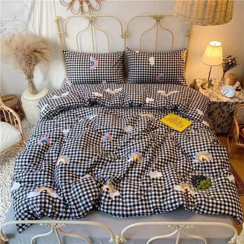 (Quilt cover + pillowcase) 3-piece set of skin-friendly imitation cotton quilt cover for single and double bed quilt cover
(Quilt cover + pillowcase) 3-piece set of skin-friendly imitation cotton quilt cover for single and double bed quilt cover