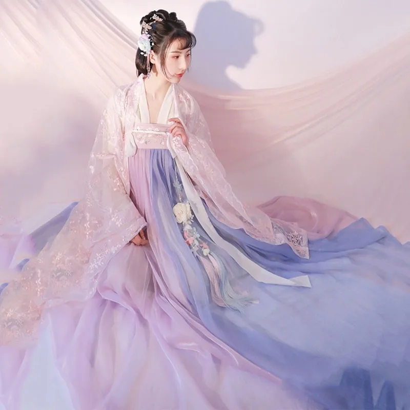 Exquisite Embroidery Women Hanfu Tang Suit Chinese Style Elegant Stage Dress Folk Dance Costume Cosplay Fairy Ancient Costume
Exquisite Embroidery Women Hanfu Tang Suit Chinese Style Elegant Stage Dress Folk Dance Costume Cosplay Fairy Ancient Costume