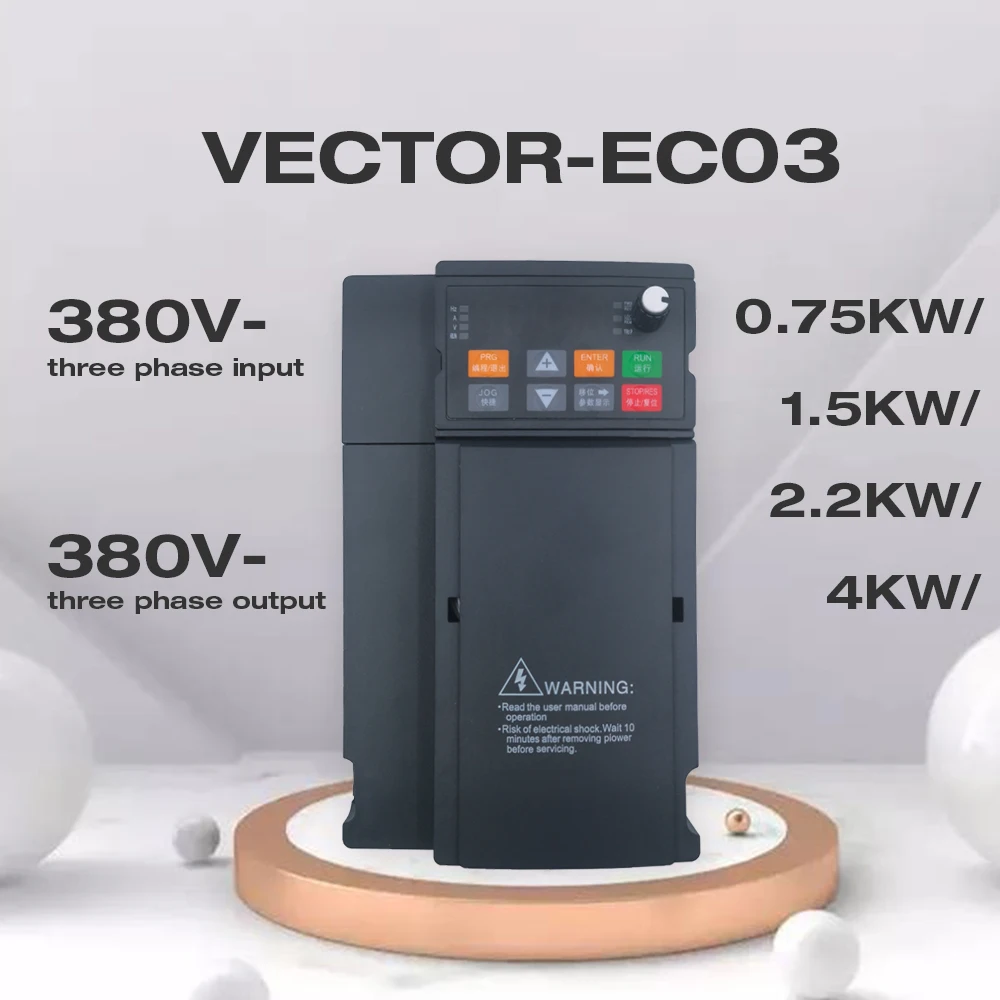 3-фазный регулятор скорости VFD EC03, частотно-регулируемый привод, 380 В, 1,5/2,2/4 кВт
3-фазный регулятор скорости VFD EC03, частотно-регулируемый привод, 380 В, 1,5/2,2/4 кВт