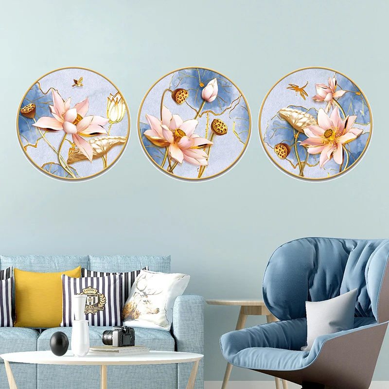 Antique 3D Stereo Wall Stickers Lotus Round Frame Decals Living Room Sofa TV Backdrop Wall Decoration Bedroom Decor Mural
Antique 3D Stereo Wall Stickers Lotus Round Frame Decals Living Room Sofa TV Backdrop Wall Decoration Bedroom Decor Mural