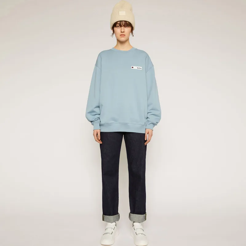 Women Loose O-Neck Blue Letter Embroidery Brand Autumn Cotton Pullover Female High Street Casual Sweatshirt Lovers New Top ML013
Women Loose O-Neck Blue Letter Embroidery Brand Autumn Cotton Pullover Female High Street Casual Sweatshirt Lovers New Top ML013