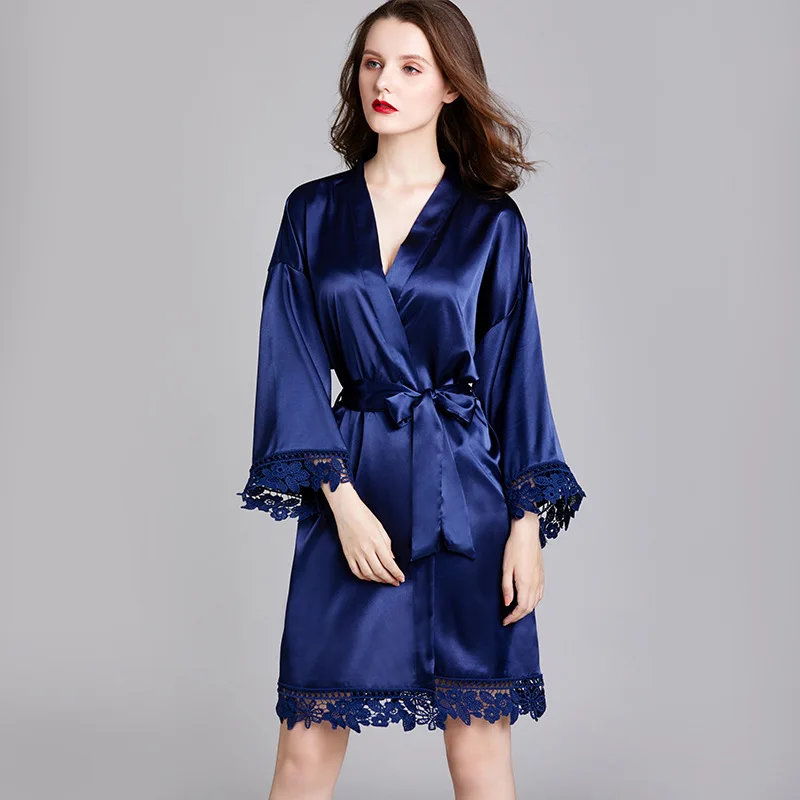 Tulin Fashion Summer New Robe Lace Patchwork Kimono Gown Women Sleepwear Femme Loose Bathrobe Casual Nightgown Home Clothing
Tulin Fashion Summer New Robe Lace Patchwork Kimono Gown Women Sleepwear Femme Loose Bathrobe Casual Nightgown Home Clothing