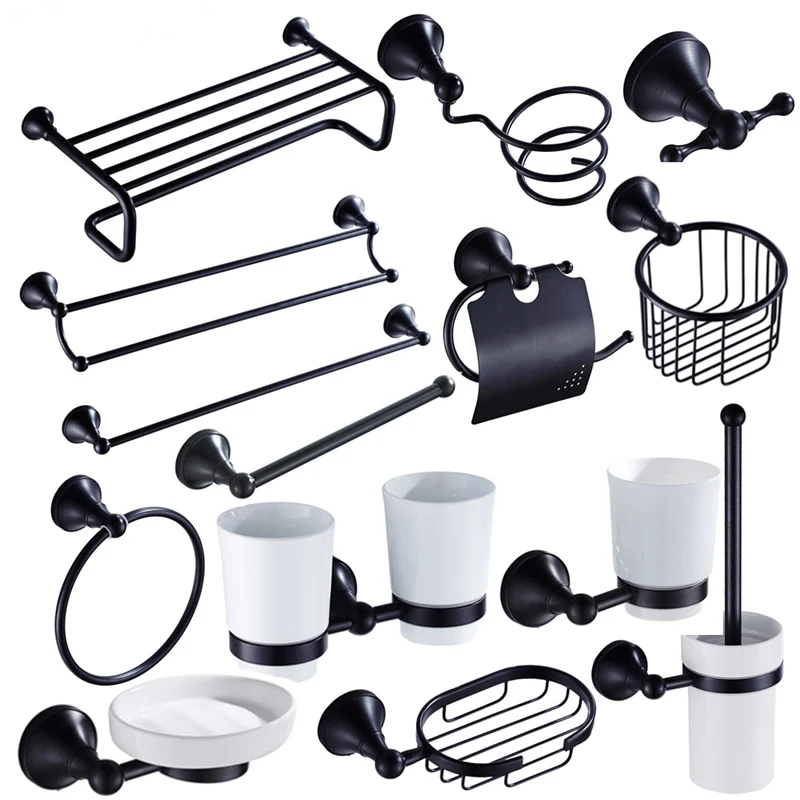 Bathroom Accessories Black Brass Towel Shelf Toilet Paper Holder Soap Holder Towel Rack Tumble Holder Oil Rubbed Bronze
Bathroom Accessories Black Brass Towel Shelf Toilet Paper Holder Soap Holder Towel Rack Tumble Holder Oil Rubbed Bronze