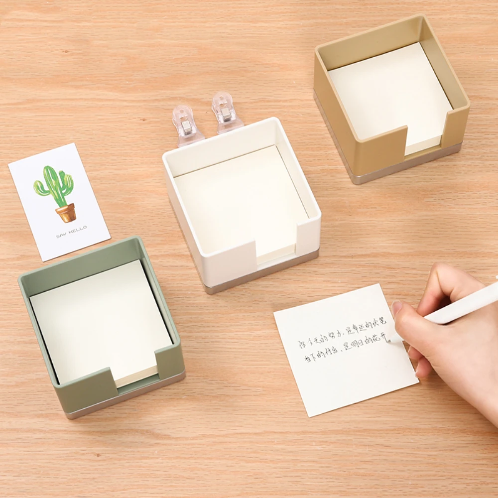 Simple Memo Holder Self-Stick Notepad Notes Cube Dispenser Case 3.5x3.5 Inch with Silver Base for Office Home Desk Organizers
Simple Memo Holder Self-Stick Notepad Notes Cube Dispenser Case 3.5x3.5 Inch with Silver Base for Office Home Desk Organizers