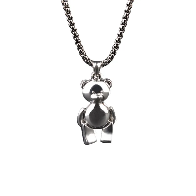Cartoon Machine Bear Pendant Necklace Titanium Stainless Steel Joker Hipster Personality Hip Hop Chain Jewelry for Men and Women
Cartoon Machine Bear Pendant Necklace Titanium Stainless Steel Joker Hipster Personality Hip Hop Chain Jewelry for Men and Women