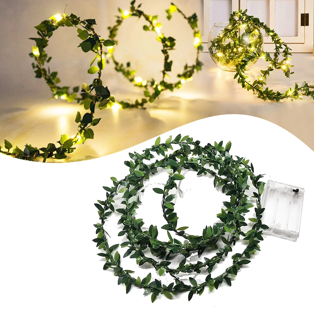 Green Leaf Garland String Lights LED Flexible Copper Wire Artificial Leaf Vine Lights for Christmas Wedding Party Decor
Green Leaf Garland String Lights LED Flexible Copper Wire Artificial Leaf Vine Lights for Christmas Wedding Party Decor