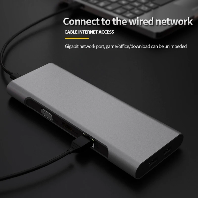 ACASIS 12 in 1 HUB 4K USB Type-C to USB 3.0 TF HDMI VGA RJ45 Mini DP Docking Station Laptop Docking Station for MacBook Air/MacB
ACASIS 12 in 1 HUB 4K USB Type-C to USB 3.0 TF HDMI VGA RJ45 Mini DP Docking Station Laptop Docking Station for MacBook Air/MacB