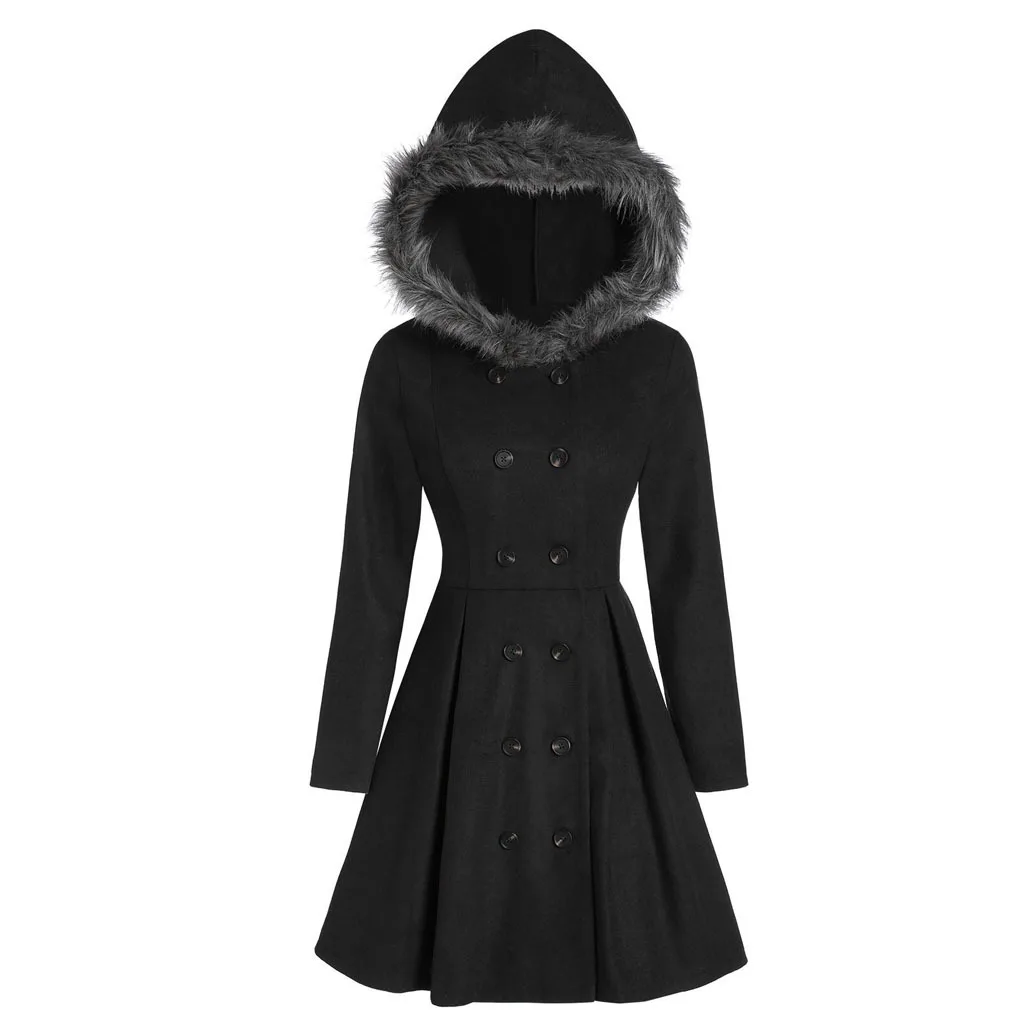 Autumn Winter Women Long Sleeve Hooded Faux Fur Double Breasted Coat Girls Long Oversized Woolen Coat Black Overcoat Female 3xl
Autumn Winter Women Long Sleeve Hooded Faux Fur Double Breasted Coat Girls Long Oversized Woolen Coat Black Overcoat Female 3xl