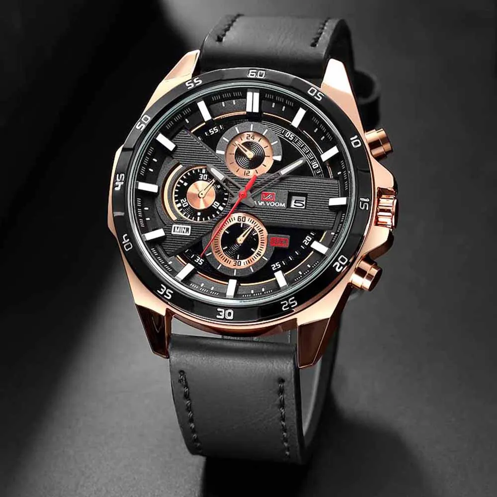 2021 Casual men's watch Waterproof Sport watch Leather Chronograph Fashion Business Wristwatch Relogio Masculino Gift for Men
2021 Casual men's watch Waterproof Sport watch Leather Chronograph Fashion Business Wristwatch Relogio Masculino Gift for Men