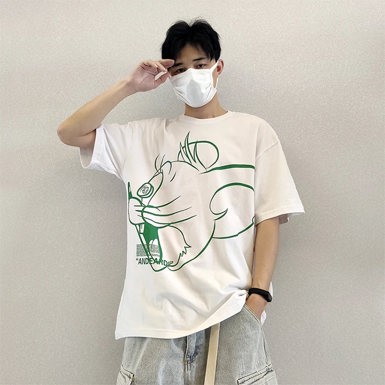 YTX006 Loose all-match cotton mouse print round neck half-sleeved short-sleeved t-shirt men
YTX006 Loose all-match cotton mouse print round neck half-sleeved short-sleeved t-shirt men