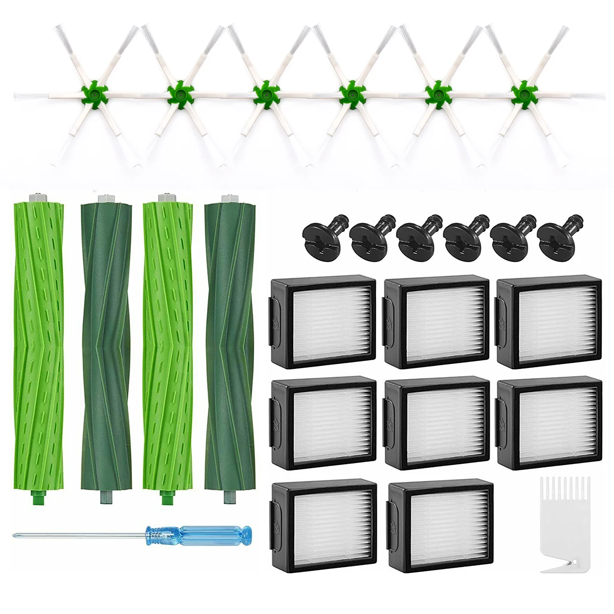 1set Six-jaw Side Brush Rolling Brush Filter Combination Cleaner Kit For IRobot Roomba I7 I7+/I7 Plus E5 E6 E7 Vacuum Cleaner
1set Six-jaw Side Brush Rolling Brush Filter Combination Cleaner Kit For IRobot Roomba I7 I7+/I7 Plus E5 E6 E7 Vacuum Cleaner