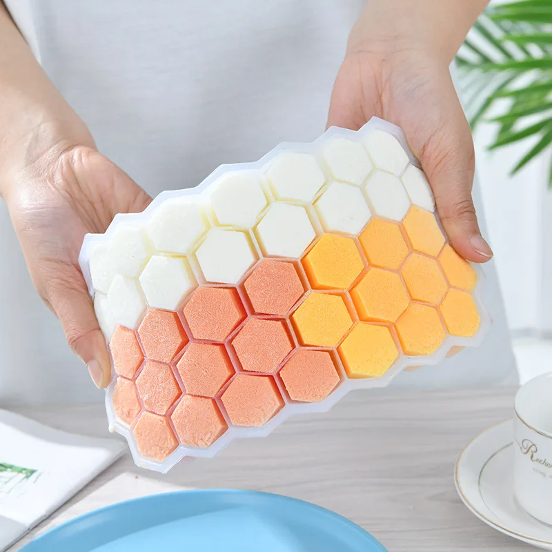37 Cell Honeycomb Ice Cream Tray With Lid Silicone Summer Ice Cube Mold Dessert Drink Jelly Mould DIY Kitchen Gadgets
37 Cell Honeycomb Ice Cream Tray With Lid Silicone Summer Ice Cube Mold Dessert Drink Jelly Mould DIY Kitchen Gadgets