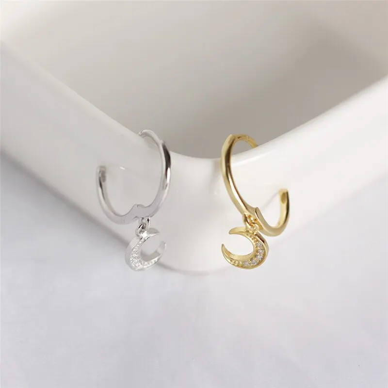 a00295 Minimalist Pave Zircon Moon Studs Earrings for Women Real 100% 925 Sterling Silver Jewelry Party Accessories Gift
a00295 Minimalist Pave Zircon Moon Studs Earrings for Women Real 100% 925 Sterling Silver Jewelry Party Accessories Gift