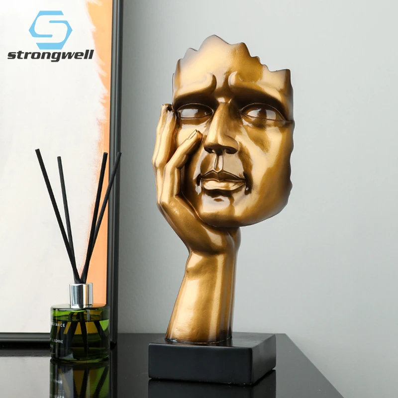 Strongwell New Golden Thinker Statue Silence Is Gold Figurines Home Decoration Crafts Bookcase Decoration Artware Business Gifts
Strongwell New Golden Thinker Statue Silence Is Gold Figurines Home Decoration Crafts Bookcase Decoration Artware Business Gifts