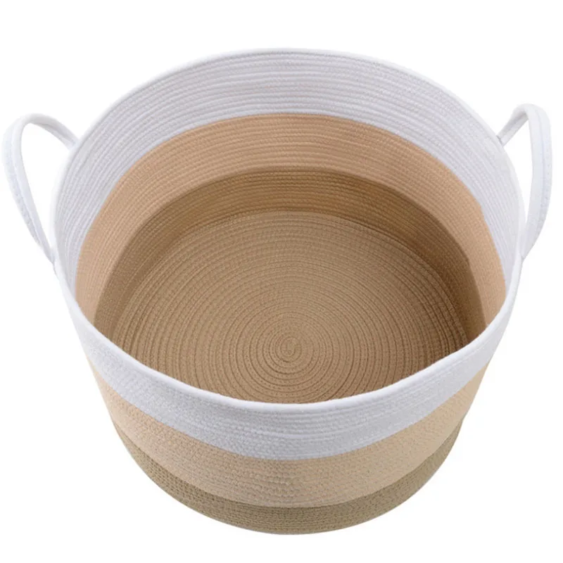 Minimalist Household Sundries Clothes Toys Portable Cotton Rope Storage Basket Woven Debris Storage Basket Fabric Storage Basket 
Minimalist Household Sundries Clothes Toys Portable Cotton Rope Storage Basket Woven Debris Storage Basket Fabric Storage Basket