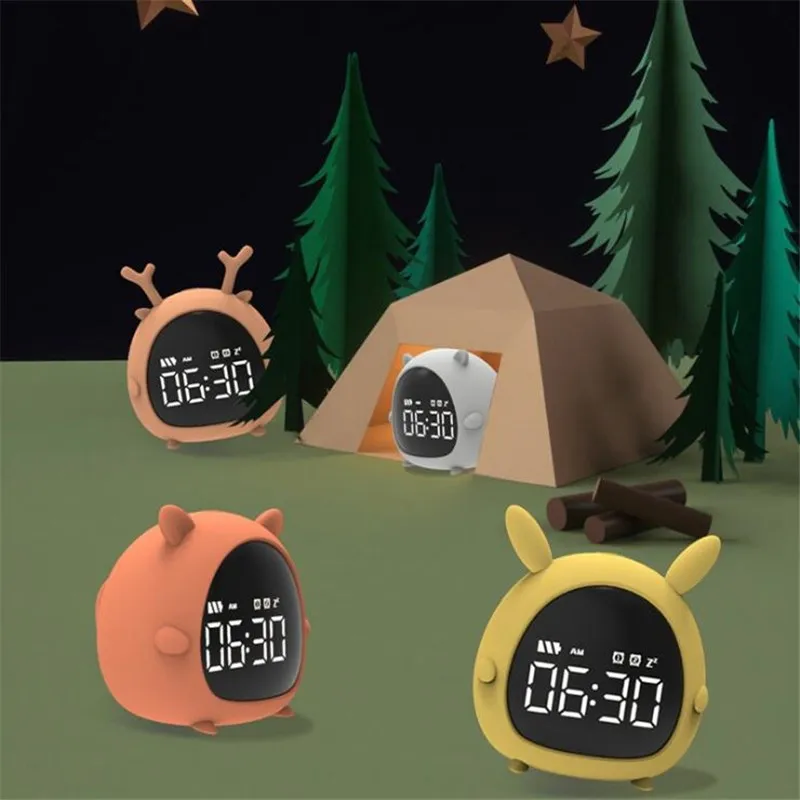 Cute Deer Rabbit Alarm Clock Countdown Mode Snooze Temperature Display Cycle Charge Digital LED Clock for Kids Room Living Room
Cute Deer Rabbit Alarm Clock Countdown Mode Snooze Temperature Display Cycle Charge Digital LED Clock for Kids Room Living Room