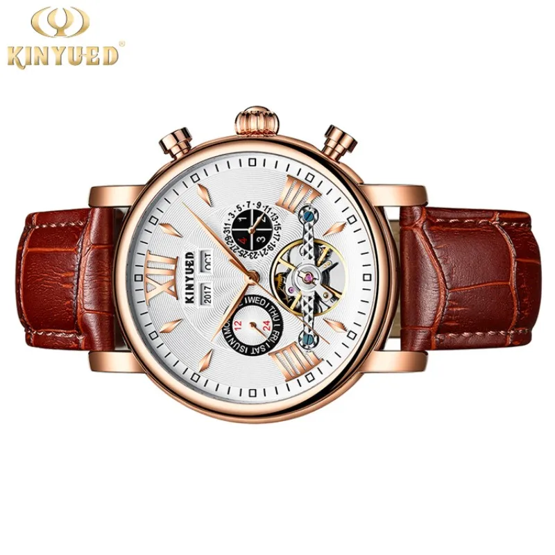 KINYUED Men Watch Automatic Skeleton Mechanical Watches Man Flying Tourbillon Self-Wind Clock Waterpoof Wristwwatch Reloj Hombre
KINYUED Men Watch Automatic Skeleton Mechanical Watches Man Flying Tourbillon Self-Wind Clock Waterpoof Wristwwatch Reloj Hombre