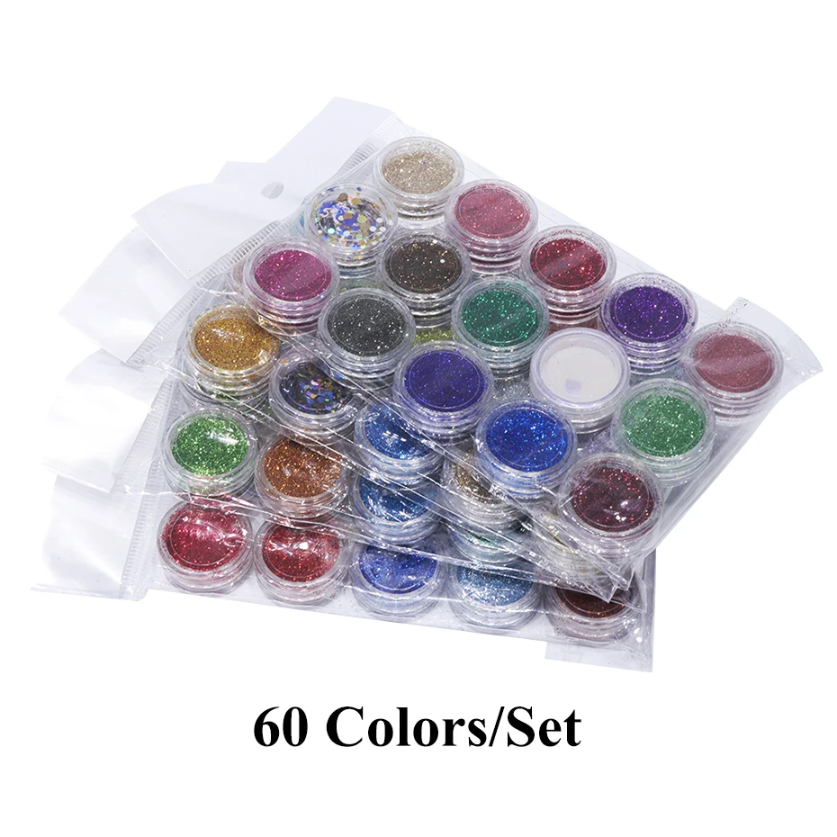 60 Colors Mixed Design Pigment Dipping Powder Nail Art Glitter Sequin Paillette Sparkly Spangle Acrylic Gel Decoration JINJ151-1 
60 Colors Mixed Design Pigment Dipping Powder Nail Art Glitter Sequin Paillette Sparkly Spangle Acrylic Gel Decoration JINJ151-1