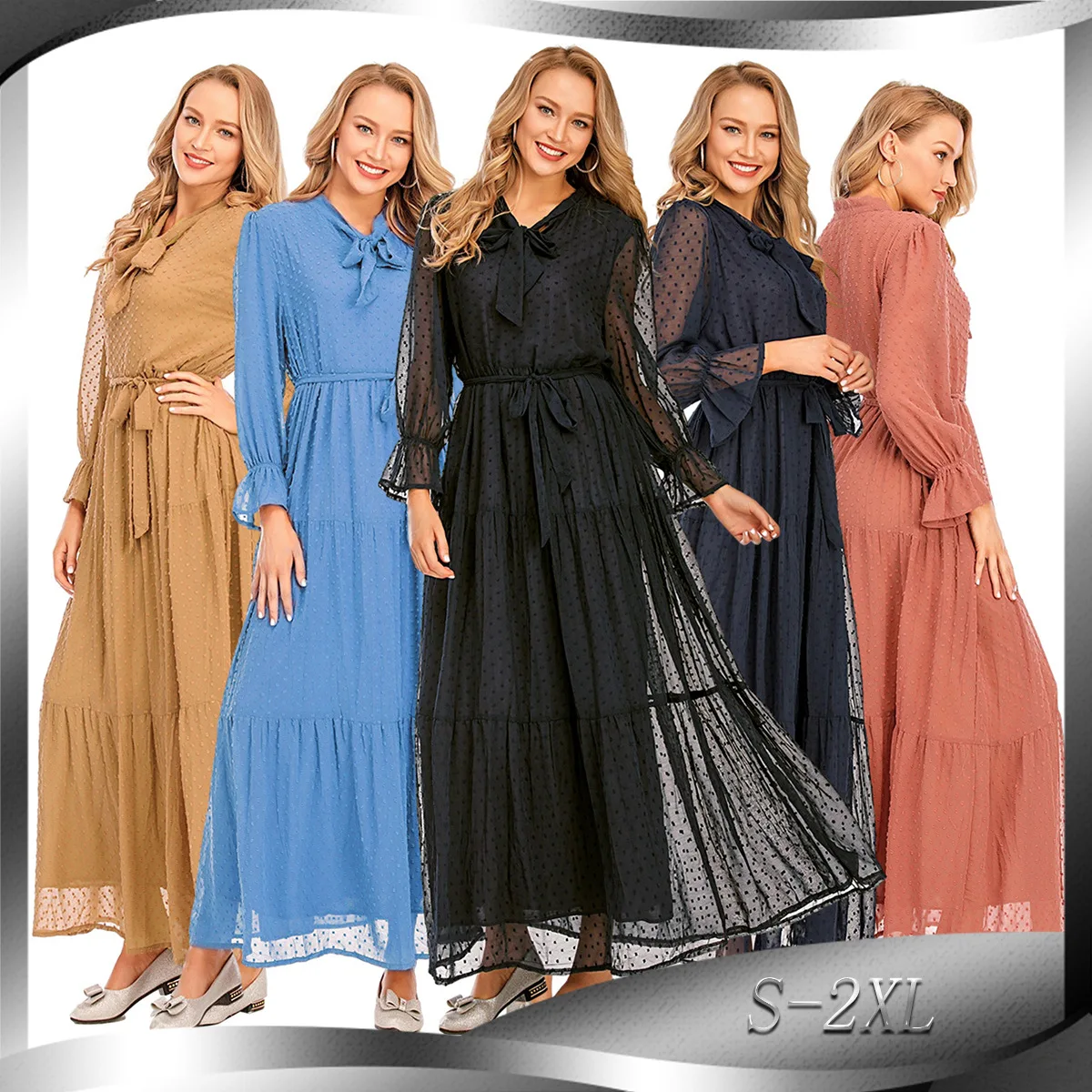 Women's Patchwork Long Sleeve Middle East Fashion Dress abaya dubai turkey muslim dress clothes for muslim women
Women's Patchwork Long Sleeve Middle East Fashion Dress abaya dubai turkey muslim dress clothes for muslim women