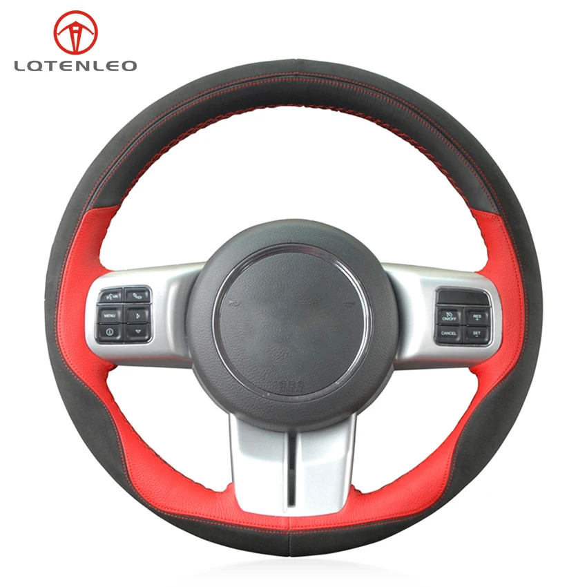 LQTENLEO Black Red Leather Black Suede Steering Wheel Cover For Jeep Grand Cherokee 2011-2013 Compass Patriot Wrangler 2011-2017
LQTENLEO Black Red Leather Black Suede Steering Wheel Cover For Jeep Grand Cherokee 2011-2013 Compass Patriot Wrangler 2011-2017