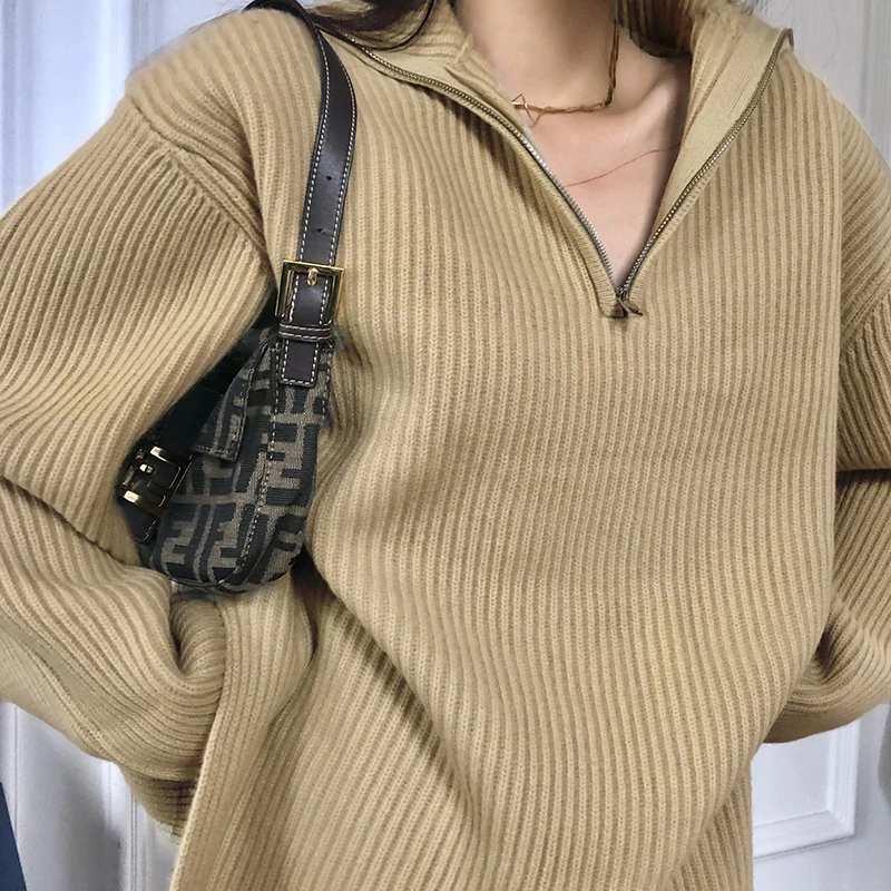 French Minority Vintage Thread Knitted Sweater European and American Ins Style Personality Zipper Turtleneck Top Casual
French Minority Vintage Thread Knitted Sweater European and American Ins Style Personality Zipper Turtleneck Top Casual