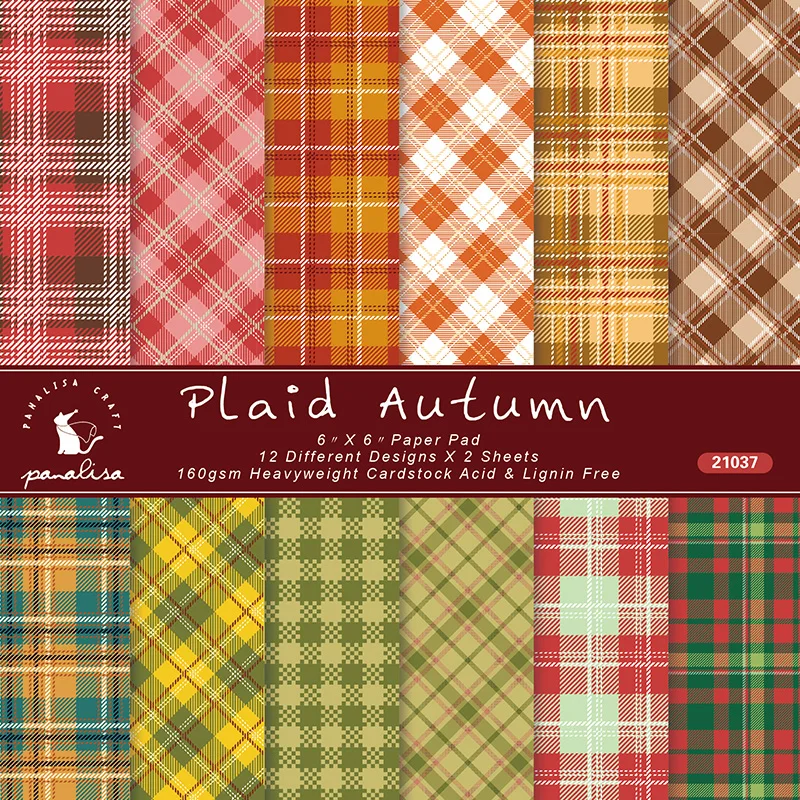 Panalisacraft 24 sheets 6"X6" Vintage Plaid paper Scrapbook patterned paper pack handmade craft paper Background pad card
Panalisacraft 24 sheets 6"X6" Vintage Plaid paper Scrapbook patterned paper pack handmade craft paper Background pad card