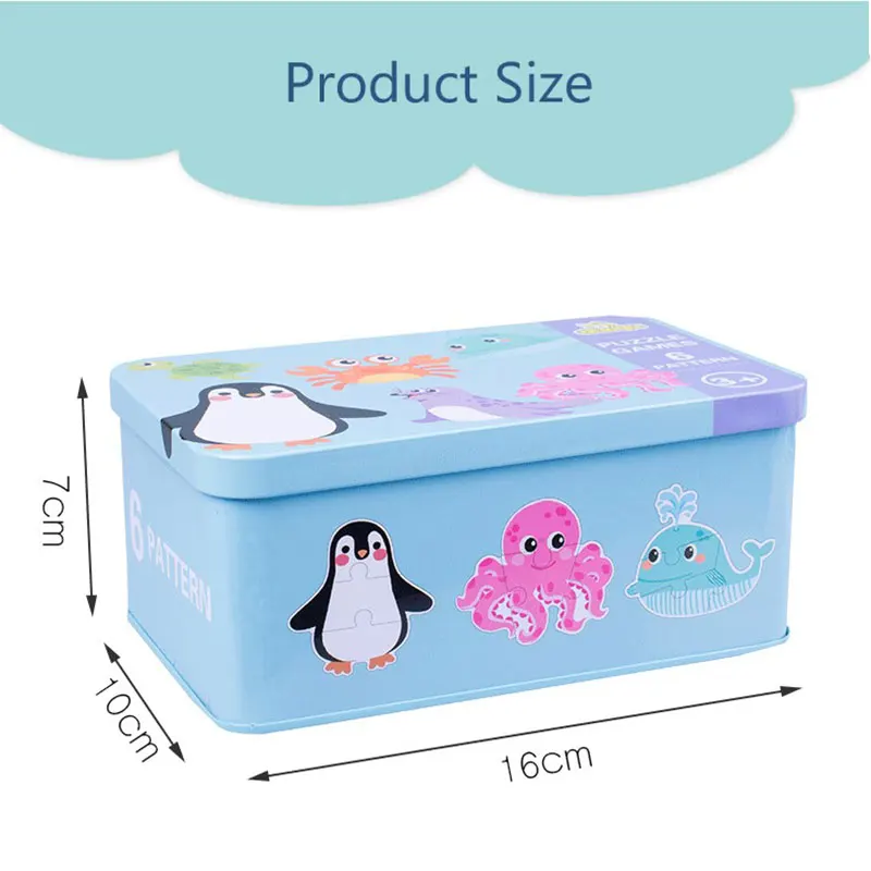 Creative Multi-theme Wooden Puzzle Iron Box Kindergarten Baby Early Education Puzzles For Children Kids New 
Creative Multi-theme Wooden Puzzle Iron Box Kindergarten Baby Early Education Puzzles For Children Kids New