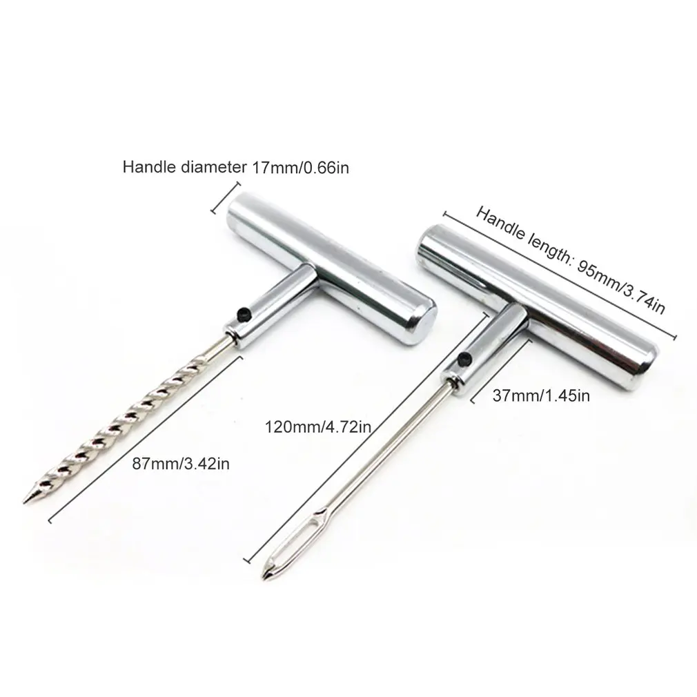 New Heavy Duty Tubeless Tire Puncture Repair Tool Set T-Handle Tyre Plug Kit for Car Truck Motorcycle Bike Jeep
New Heavy Duty Tubeless Tire Puncture Repair Tool Set T-Handle Tyre Plug Kit for Car Truck Motorcycle Bike Jeep