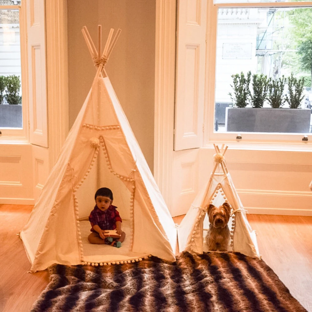 Teepee Tent for Kids Foldable Children Play Tents for Girls and Boys 100% Cotton Canvas Playhouse Toys for Girl and Child
Teepee Tent for Kids Foldable Children Play Tents for Girls and Boys 100% Cotton Canvas Playhouse Toys for Girl and Child