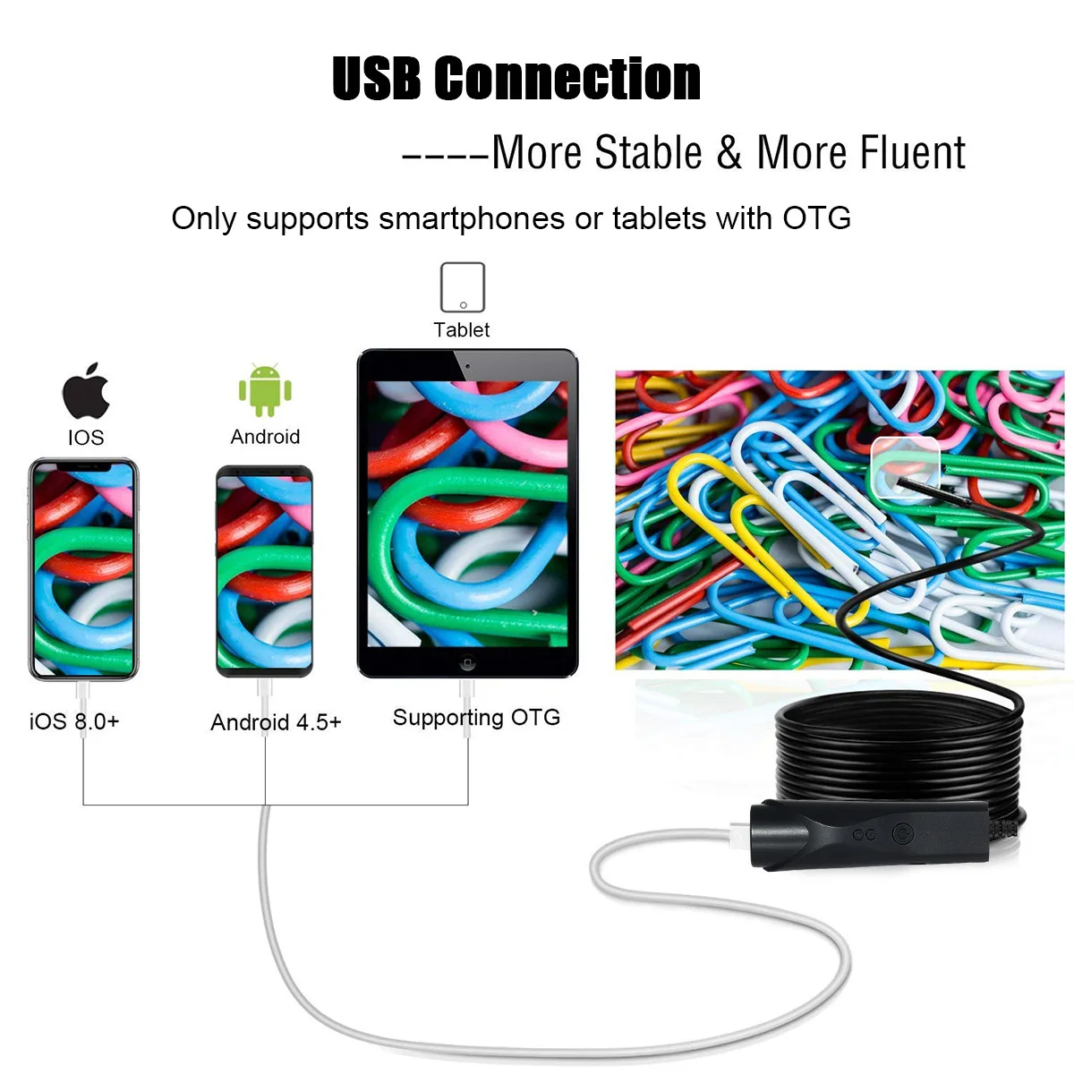 Wifi Endoscope 1080P 2MP 8mm Dual Lens Wireless Snake Camera For iPhone Android Hard Cable Inspection Cam Waterproof Borescope
Wifi Endoscope 1080P 2MP 8mm Dual Lens Wireless Snake Camera For iPhone Android Hard Cable Inspection Cam Waterproof Borescope