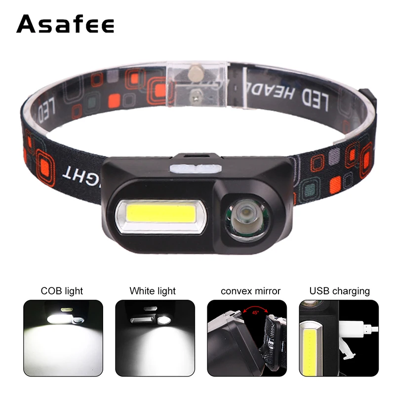 Asafee Outdoor camping Headlamp Work Light USB charging Fishing headlights flashlightPortable mini COB LED Headlamp Use 18650
Asafee Outdoor camping Headlamp Work Light USB charging Fishing headlights flashlightPortable mini COB LED Headlamp Use 18650