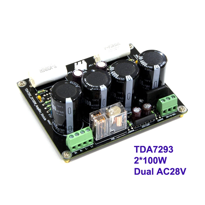 2*100 Вт TDA7293 Стерео Высокая мощность Двухканальный аудио усилитель мощности плата