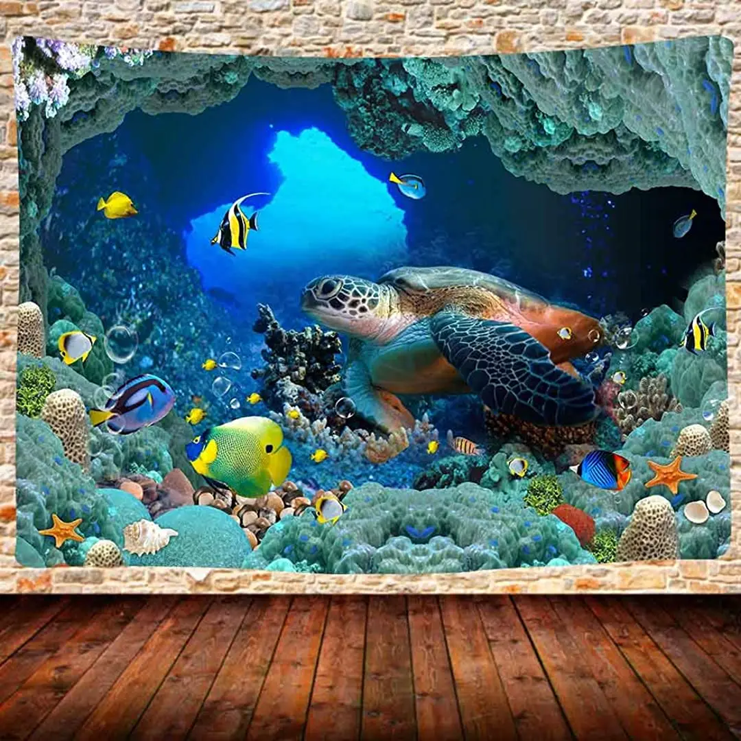 Sea Turtle Tapestry Ocean Animal Tapestry Wall Art Decor Undersea World Tropical Fish Wall Hanging Blanket Ocean Tapestries
Sea Turtle Tapestry Ocean Animal Tapestry Wall Art Decor Undersea World Tropical Fish Wall Hanging Blanket Ocean Tapestries