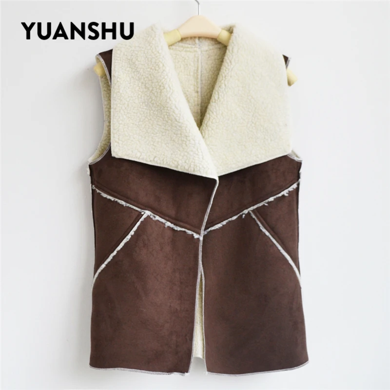 Весенне-осенний женский кожаный жилет YUANSHU из искусственного меха, теплая куртка, женские топы без рукавов, верхняя одежда из искусственног...
Весенне-осенний женский кожаный жилет YUANSHU из искусственного меха, теплая куртка, женские топы без рукавов, верхняя одежда из искусственног...