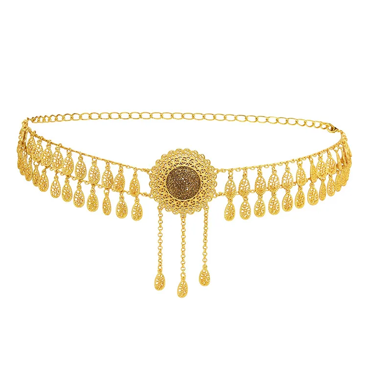 2021 New Full Diamond Retro Ethnic Style Exaggerated Body Chain Waist Chain Alloy Gold Water Drop Tassel Hanfu Waist Chain
2021 New Full Diamond Retro Ethnic Style Exaggerated Body Chain Waist Chain Alloy Gold Water Drop Tassel Hanfu Waist Chain