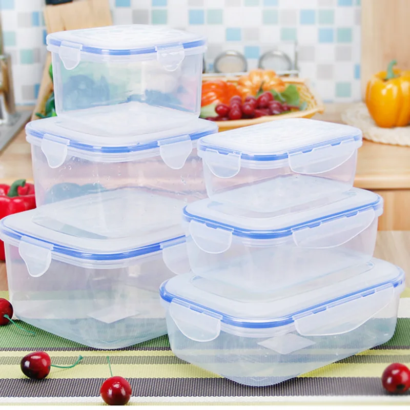 Контейнеры пластиковые для хранения еды 3 шт. коробка бенто Детский Школьный