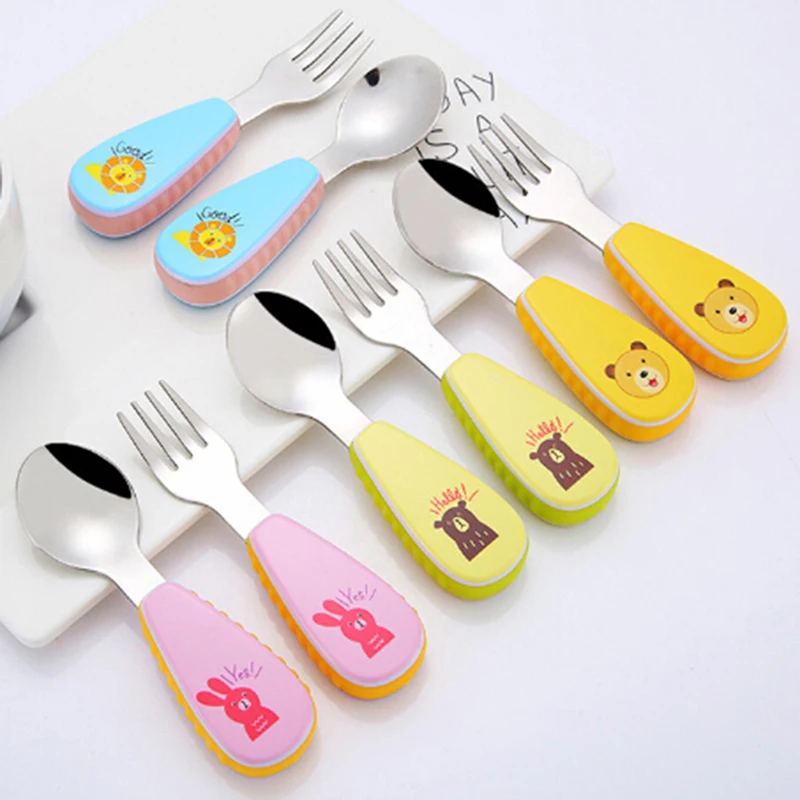 ZK40 Cartoon 304 stainless steel cutlery set Anti-slip Baby Convenient Fork Spoon Anti-scald Two-piece children's tableware
ZK40 Cartoon 304 stainless steel cutlery set Anti-slip Baby Convenient Fork Spoon Anti-scald Two-piece children's tableware