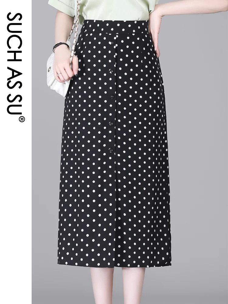 New Mid Long Spring Summer Skirts Womens Black Dot Chiffon Pencil skirt High Waist Ruffle Skirt S-3XL Size Slim Female 21113
New Mid Long Spring Summer Skirts Womens Black Dot Chiffon Pencil skirt High Waist Ruffle Skirt S-3XL Size Slim Female 21113
