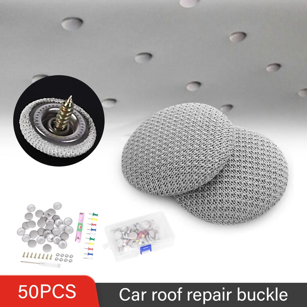50pcs Car Interior Roof Headliner Ceiling Cloth Fixing Screw Cap Button Roof Repair Buckle for Truck Car Van with Screwdriver
50pcs Car Interior Roof Headliner Ceiling Cloth Fixing Screw Cap Button Roof Repair Buckle for Truck Car Van with Screwdriver