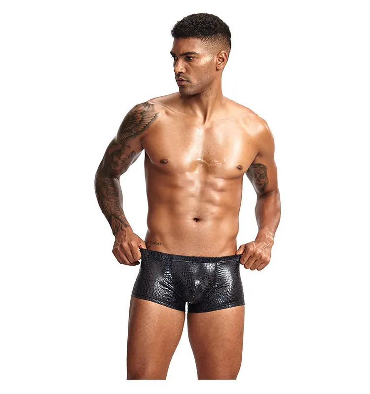 Snake Skin Leather Sexy Mens Underwear Boxers Brand Open Front Crotchless Boxer Shorts Men U Convex Low Waist Male Underpants
Snake Skin Leather Sexy Mens Underwear Boxers Brand Open Front Crotchless Boxer Shorts Men U Convex Low Waist Male Underpants