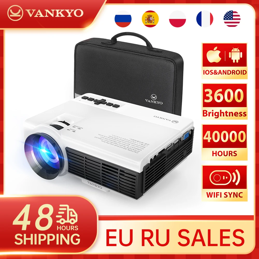 Мини-проектор VANKYO для отдыха, 3 Вт, поддержка 1920*1080P, 170 дюйма, Wi-Fi дисплей с синхронизацией, портативный проектор для ТВ-приставки, PS4
Мини-проектор VANKYO для отдыха, 3 Вт, поддержка 1920*1080P, 170 дюйма, Wi-Fi дисплей с синхронизацией, портативный проектор для ТВ-приставки, PS4