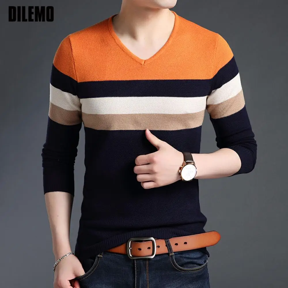 New Fashion Brand Korean Slim Fit V Neck Knitted Jumper Autum Men Pullover Striped Sweater High Quality Casual Men Clothes
New Fashion Brand Korean Slim Fit V Neck Knitted Jumper Autum Men Pullover Striped Sweater High Quality Casual Men Clothes