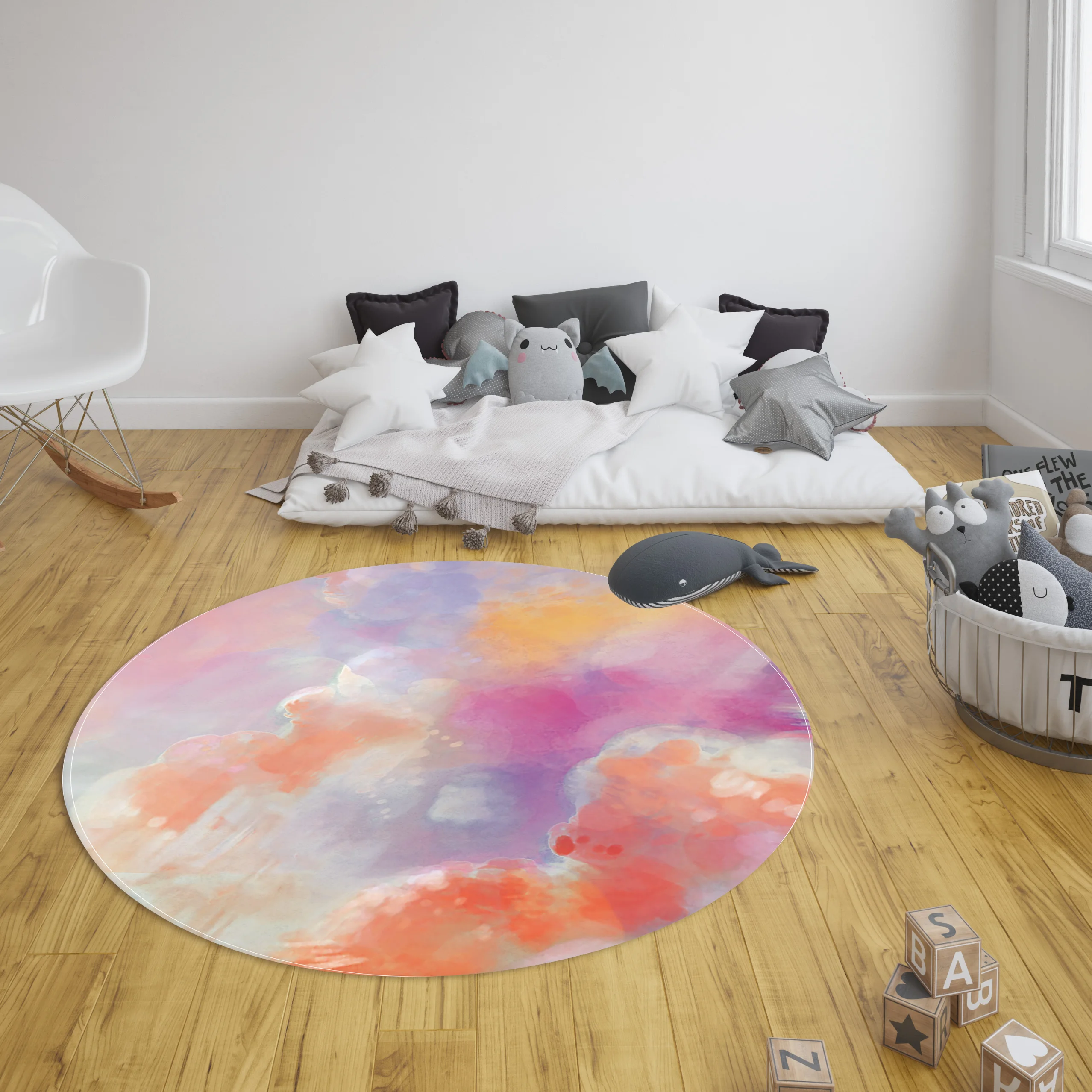 Gouache Dyeing Round Floor Mat Nordic Little Fresh Color Block Rugs Home Living Room Bed Bath Decorate Dormitory Carpet Simple 
Gouache Dyeing Round Floor Mat Nordic Little Fresh Color Block Rugs Home Living Room Bed Bath Decorate Dormitory Carpet Simple